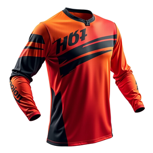 Jersey de Motocross Personalizado de Primera Calidad, Camiseta de Carreras de Secado Rápido, Transpirable, Estilo Vintage, Jersey de Motocross de Manga Larga - Product Image 2