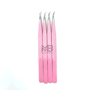 Tweezers for Eyelash Extension Fiber Tip Custom Color Tweezers Diamond Grip Custom Logo Tweezer Supplies - Product Image 4