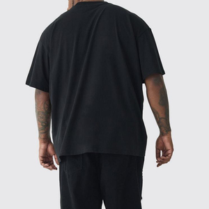 T-shirt Homme Personnalisé en Coton Lourd de Haute Qualité avec Impression en Relief, Style Streetwear, T-shirt Oversize pour Homme - Product Image 3