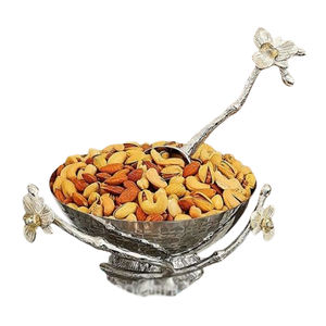 Bol en aluminium finition or japonais de designer au meilleur prix avec poignée en forme de branche florale, parfait pour la décoration de table centrale - Product Image 6