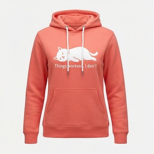 Sweat à capuche épais personnalisé pour femme, en coton, chaud, avec fourrure, vêtement d'hiver, impression frontale personnalisée, en polaire - Product Image 1
