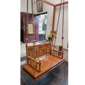 Nouvelle arrivée : chaise suspendue d'extérieur en teck sculpté à la main, style traditionnel Jhoola, prix de gros - Product Image 4