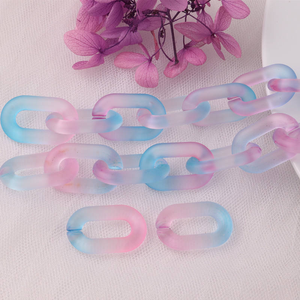 31*19mm Acrylic U-shaped Chain <b>Rubber</b> <b>Paint</b> Plastic Transparent Color Buckle Diy Hardware Bags Glasses Chain Accessories - Product Image 2