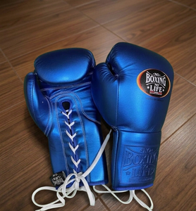 น็อคกิ้ง น็อคกิ้ง โน ไลฟ์ โปร ถุงมือชกมวยหนังแท้แบบผูกเชือกสไตล์เม็กซิกัน สำหรับทุกเพศ สีแดง / เขียว / น้ำเงิน - Product Image 6