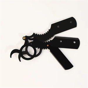 Superior Quality Professional Ring Barber <b>Razor</b> Beard Hair Cutting Stainless Steel <b>Single</b> <b>Blade</b> Lightweight Barbershop Use - Product Image 1