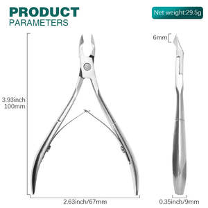 Coupe-ongles professionnel incurvé sur mesure, pince à cuticules en acier inoxydable, outil de beauté à large ouverture pour ongles épais et cuticules mortes - Product Image 6