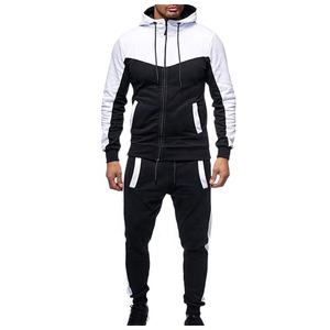 Ensemble de sport pour hommes, survêtement serré, combinaison de jogging, avec capuche, vente en gros, - Product Image 1