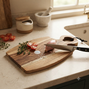 Planche à découper en bois d'acacia avec poignée, plateau de service en bois pour cuisine, restaurant, maison, vente en gros - Product Image 3