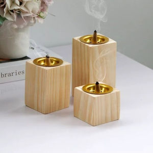 Juego de 3 tamaños de quemadores de incienso bakhoor ecológicos, hechos a mano en madera, con un nuevo diseño clásico. - Product Image 1