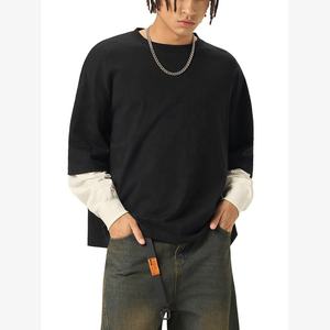 เสื้อยืดแขนยาวแบบเรียบง่ายสำหรับผู้ชาย ขายส่งเสื้อผ้าผู้ชายคุณภาพสูง คอกลม แขนยาว เสื้อยืดผู้ชาย - Product Image 5