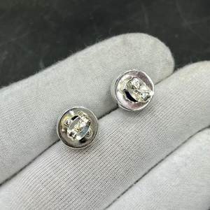 Boucles d'oreilles clous en argent plaqué or avec améthyste taille rose, faites à la main, délicates, style bohème, rondes, minimalistes, bijoux en pierres précieuses, cadeau de fête pour elle - Product Image 3