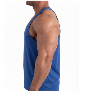 <b>Men's</b> <b>Tank</b> <b>Tops</b> 100% Cotton <b>Black</b> Breathable Quick Dry Eco-Friendly Summer Sleeveless Sports Gym Running High Street Style Front - Product Image 3