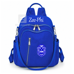 Custom Zeta Phi Beta Sorority <b>Backpack</b> embroidered logo Casual Style <b>Large</b> Capacity <b>Backpack</b> for girls with polyester lining - Product Image 2