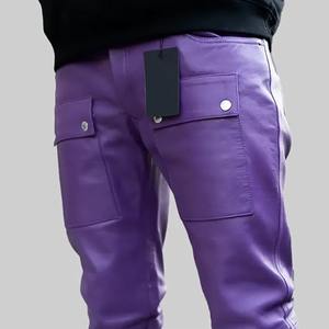 Pantalones de Cuero para Hombre de Alta Calidad al Mejor Precio, Corte Recto, Cintura Media, Tela de Lona Transpirable, Color Negro - Product Image 6