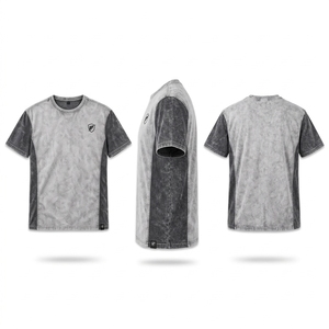 Custom Fashion <b>Men</b> Acid Wash T <b>Shirt</b> <b>Retro</b> Washed Cotton Material Soft Texture Relaxed Fit Short Sleeve Casual Apparel OEM - Product Image 5