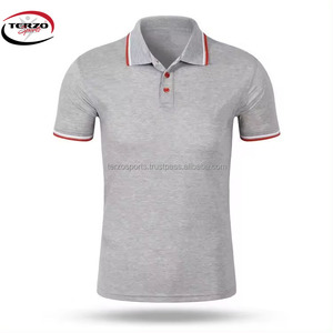 Terzo Sports Hommes pour polos 100% Coton Séchage Rapide Décontracté Couleur Unie Manches Courtes Motif Design 260 Grammes Nouvelle Collection - Product Image 2