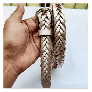 Cinturón Ecuestre de Cuero Genuino de Alta Calidad con Diseño Trenzado Resistente y Hebilla de Aleación de Zinc Totalmente Personalizable - Product Image 3