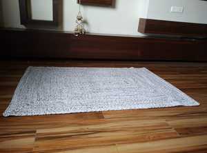 Alfombra de Lana Ecológica Hecha a Máquina y Tejida a Mano Estilo Kilim, Alfombra de Entrada, Pasillo y Escaleras de Pelo Alto Natural Tufted Duri - Product Image 5