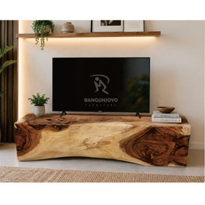 Table TV moderne en bois de suar massif, tendance 2026 - Product Image 1