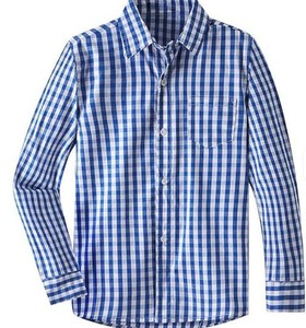 Chemises à carreaux décontractées 100 % coton pour enfants, chemises habillées à manches longues pour garçons, logo personnalisé, séchage rapide, écologiques - Product Image 3