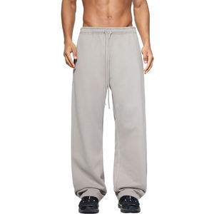 กางเกงขายาวทรงตรงสีพื้นเนื้อผ้าหนาใส่สบายสไตล์ลำลอง กางเกงสำหรับชมรมนักศึกษา ปักโลโก้ตามสั่ง สำหรับวิทยาลัย/มหาวิทยาลัย - Product Image 1