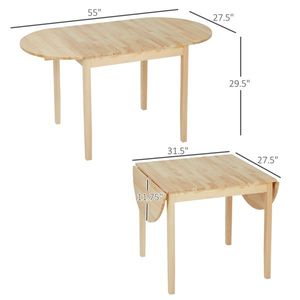 55-Inch <b>Small</b> Sized Wood <b>Folding</b> Dining <b>Table</b> - Product Image 1