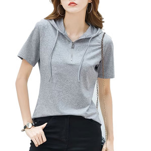 เสื้อฮู้ดผู้หญิงสำหรับฤดูร้อน รุ่น Solid Trader Ultimate Comfort น้ำหนักเบา ระบายอากาศได้ดี ดีไซน์เรียบหรู สีพื้น ใส่ได้ทุกวัน ไอเทมสำคัญ - Product Image 4