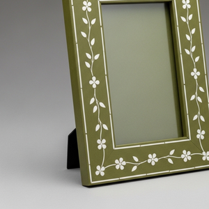 Handcrafted Bone Inlay Photo <b>Frame</b> with Floral Pattern Luxury Mosaic <b>Picture</b> Wood <b>Frame</b> Traditional Indian Art Decorative - Product Image 5