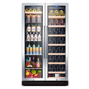 Enfriador de Vino, Refrigerador de Bebidas con Puerta de Vidrio Templado Reversible de Doble Capa, Doble Zona, Capacidad de 360L - Product Image 5