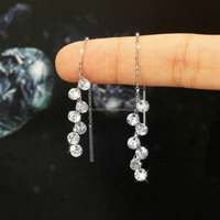 Pendientes de Oro de 14 Quilates, Diamantes Redondos Cultivados en Laboratorio, Joyería de Diamantes, Pendientes de Boda, Diamantes Creados en Laboratorio