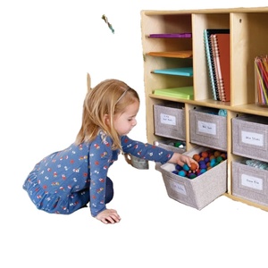 Lineage Corporation EdQ Essentials 10-bin Wood Storage Unit for Practical Organization and Display Safe Book <b>Shelves</b> - Product Image 4