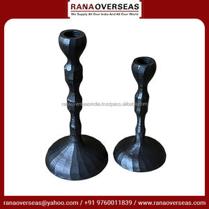 Portavelas de latón de diseño único con acabado negro, perfecto para fiestas, bodas y decoración de eventos a precios asequibles - Product Image 5