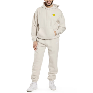 Ensemble de survêtement 2 pièces pour hommes, brodé, pour sports d'hiver et fitness, vêtements de sport réguliers pour la salle de gym, ensembles de survêtements personnalisés imprimés - Product Image 1