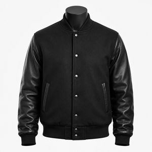 Chaqueta Universitaria Clásica Estilo Letterman con Logotipo Personalizado, Material Suave, Ajuste Cómodo, Prenda Exterior de Alta Calidad - Product Image 1