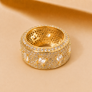 แหวนเพชรโมอิสซาไนต์ทรงกลมเจียระไนแบบฝังเพชรเต็มวง ชุบทองคำขาว 14K สำหรับผู้ชาย ดีไซน์ทันสมัย เหมาะสำหรับเป็นแหวนหมั้น สามารถสั่งทำได้ - Product Image 2