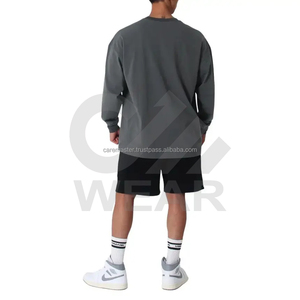 T-shirt en maille à manches courtes pour homme, personnalisé avec votre logo de marque, design uni, coupe oversize – Collection Care Master - Product Image 6