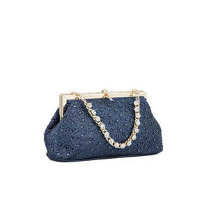 <b>Navy</b> Fancy <b>Evening</b> <b>Bag</b> P24195 Elegant Clutch for Special Occasions - Product Image 2