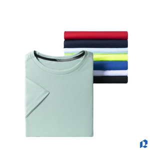เสื้อยืดออกกำลังกายสำหรับผู้ชาย ขายส่งจำนวนมาก รับผลิตแบบ OEM พร้อมสกรีนโลโก้ แห้งเร็ว เสื้อผ้ากีฬาและฟิตเนส โรงงานบังกลาเทศ - Product Image 1
