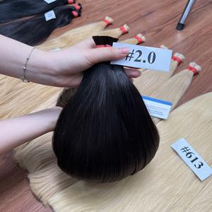 Extensiones de cabello de muchos colores a granel de hueso recto de la mejor calidad, cabello crudo vietnamita 100% sin desprendimiento, sin enredos, Sin desorden - Product Image 1
