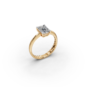 Bague en or avec diamant taille émeraude de 1,5 carat - Product Image 4