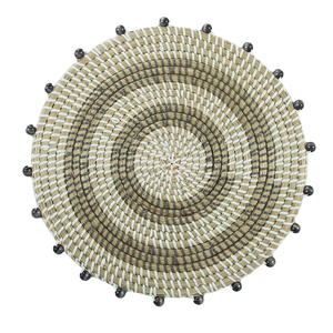 Modern Natural Seagrass Placemats <b>Round</b> Woven <b>Table</b> <b>Mats</b> Straw Charger Plates for Urban Apartment Living Room - Product Image 2