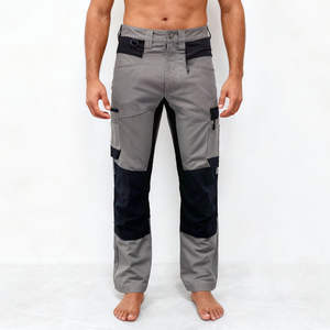 Pantalones de Trabajo Ligeros de Alta Visibilidad para Hombre, Paneles Reflectantes, Ecológicos, Transpirables, Cierre con Cordón de Spandex/Algodón - Product Image 1