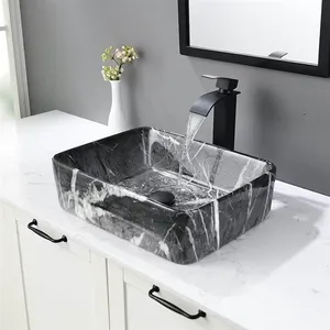 Lavabo de Pedestal de Mármol Contemporáneo con Desagüe para Baño y Uso en Almacenes - Product Image 1