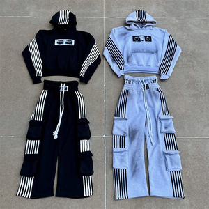เสื้อฮู้ดสีฟ้าอ่อนสำหรับผู้ชาย ผ้าฝ้าย 100% ย้อมสีสำเร็จรูป ซิป ¼  ใส่สบายๆ ในฤดูหนาว - Product Image 2