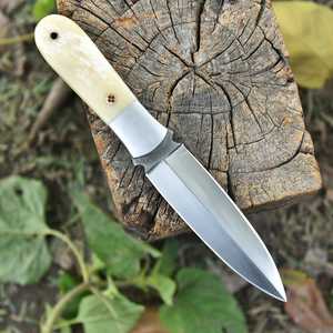 Spear Point Hand Forged Camping <b>Knife</b> Stainless Steel Blade Ivory <b>Handle</b> Outdoor Survival Tactical Fixed Blade Hunting <b>Knife</b> - Product Image 3