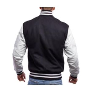 Unisex Varsity Jacket Hooded Stand Collar Front <b>Crafted</b> High Quality <b>Wool</b> Fabric Patchwork Design Plus Size Lettermen Jacket - Product Image 3
