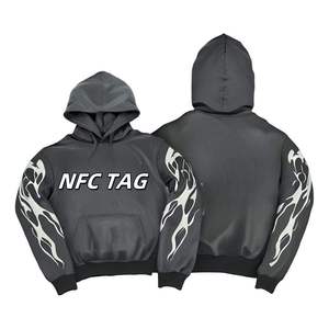 Sudadera con Capucha y Cremallera para Hombre, Estampado Degradado, Corte Regular, Estilo Informal para Otoño, Tejido Transpirable - Product Image 5