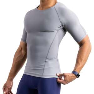 Nouvel Arrivage T-shirt de Sport Homme Col Rond Bleu Uni 100% Coton Tissu Tricoté de Haute Qualité Écologique Personnalisable OEM Séchage Rapide - Product Image 2