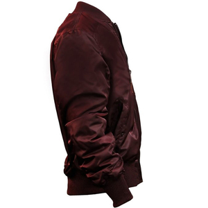<b>Men</b> Satin Bomber <b>Jacket</b> Custom Embroidery Logo Lightweight Varsity <b>Flight</b> <b>Jacket</b> Streetwear Wholesale Windbreaker - Product Image 3