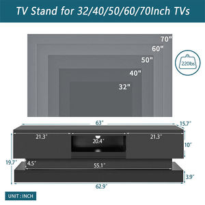 โต๊ะวางทีวีไม้พร้อมไฟ LED ลดราคาพิเศษ - Product Image 6